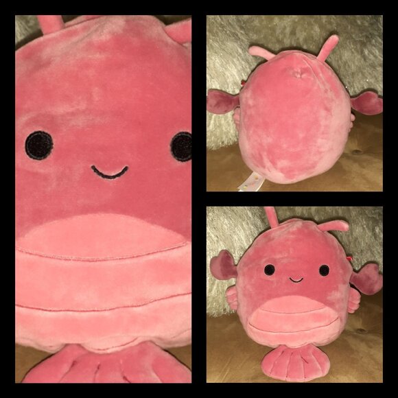 SQUISHMALLOW 7.5 IN. CORDEA THE PINK LOBSTER~PLUSH KELLY TOY 7.5" - Picture 1 of 1